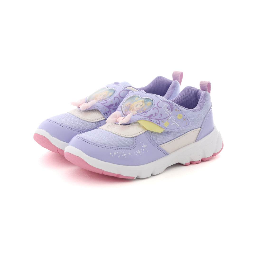 ムーンスター MoonStar キッズ ジュニア スニーカー ディズニー DN C1360 ラプンツェル マジックテープ ベルクロ 子供靴 女の子 （パープル） パープル