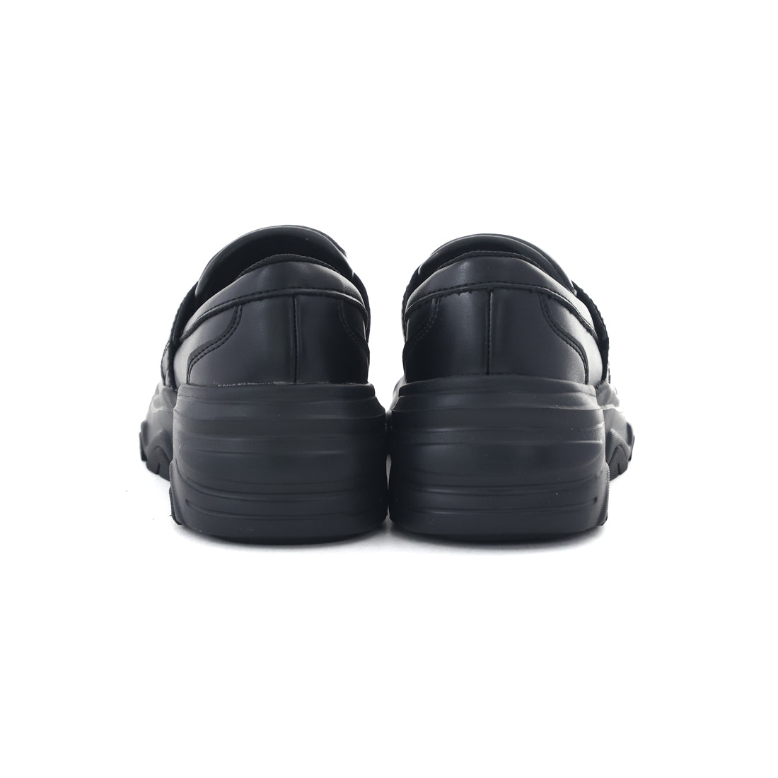 ムーンスター MoonStar キッズ ジュニア ローファー ni-mo NMJ140 厚底 チャンキーローファー 女の子 子供靴 スタイルアップ （ブラック） ブラック
