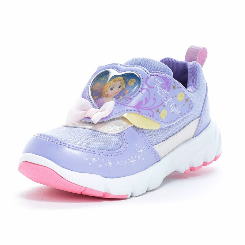 ムーンスター MoonStar スニーカー キッズ ディズニー DN C1360 ムーンスター Disney ローカット ベルクロ ディズニープリンセス ラプンツェル ティンカーベル （パープル） パープル