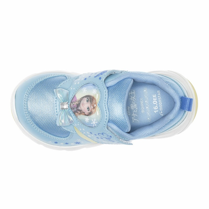 ムーンスター MoonStar スニーカー キッズ ディズニー DN C1361 ムーンスター Disney ローカット ベルクロ アナと雪の女王 アナ エルサ （ブルー） ブルー