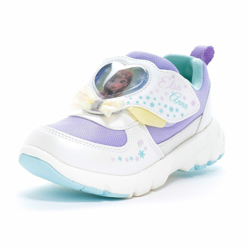 ムーンスター MoonStar スニーカー キッズ ディズニー DN C1361 ムーンスター Disney ローカット ベルクロ アナと雪の女王 アナ エルサ （マルチカラー） マルチカラー