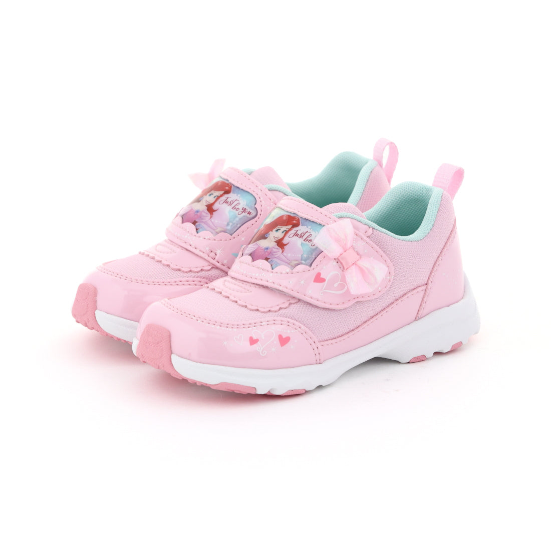 ムーンスター MoonStar キッズ ジュニア スニーカー ディズニー  DNC1363 女の子 子供靴  プリンセス リボン マジックテープ （ピンク） ピンク