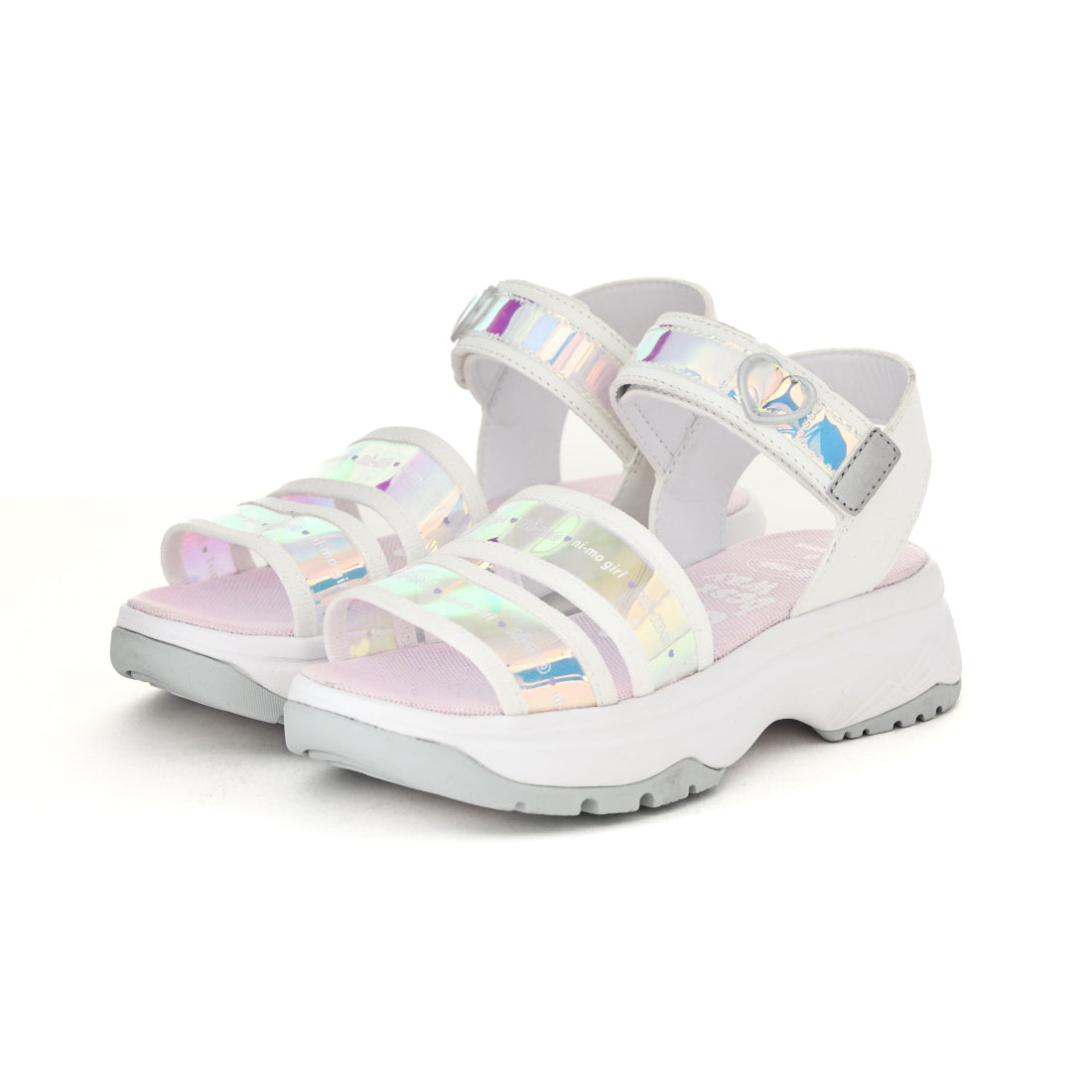 ムーンスター MoonStar キッズ ジュニア サンダル ニーモ ni-mo NM J155 スポーツサンダル  厚底 スポーティー 女の子 子供靴 （ホワイト） ホワイト