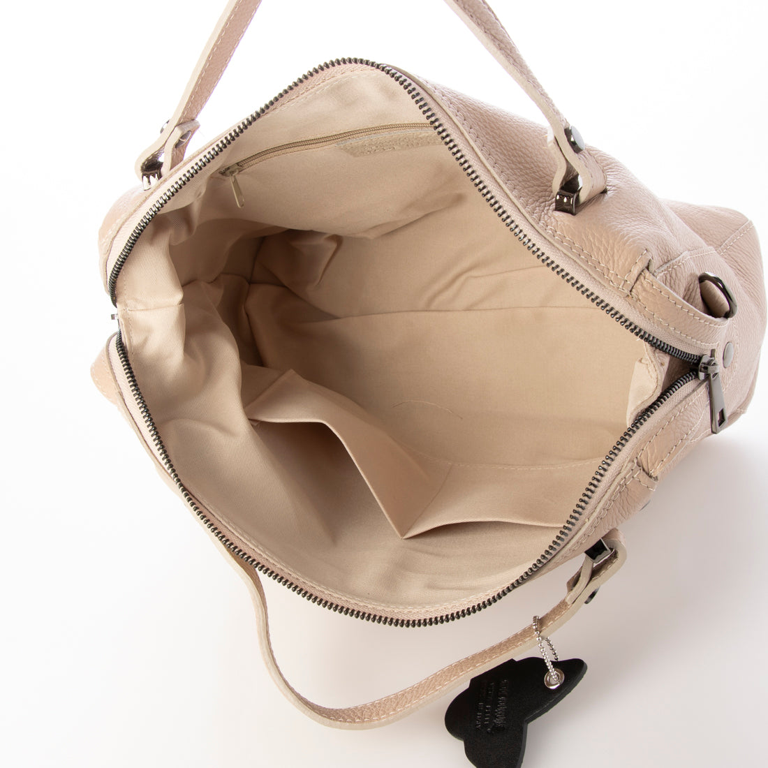 モードフルーレ MODE FOURRURE イタリアンカーフ横長トートバッグ （ベビーピンク） ベビーピンク