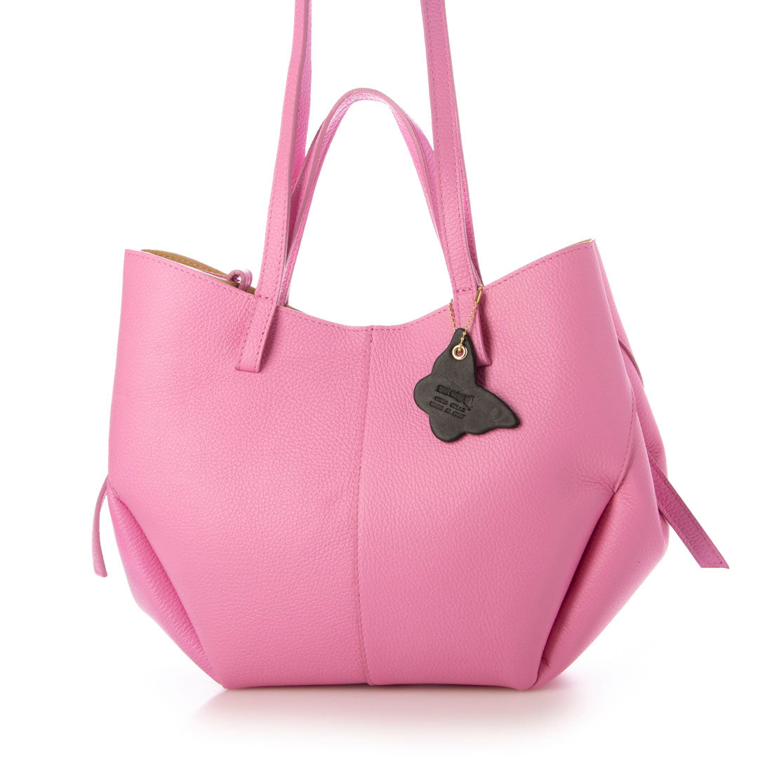 モードフルーレ MODE FOURRURE イタリアンカーフ2WAYトートバッグ （ピンク） ピンク