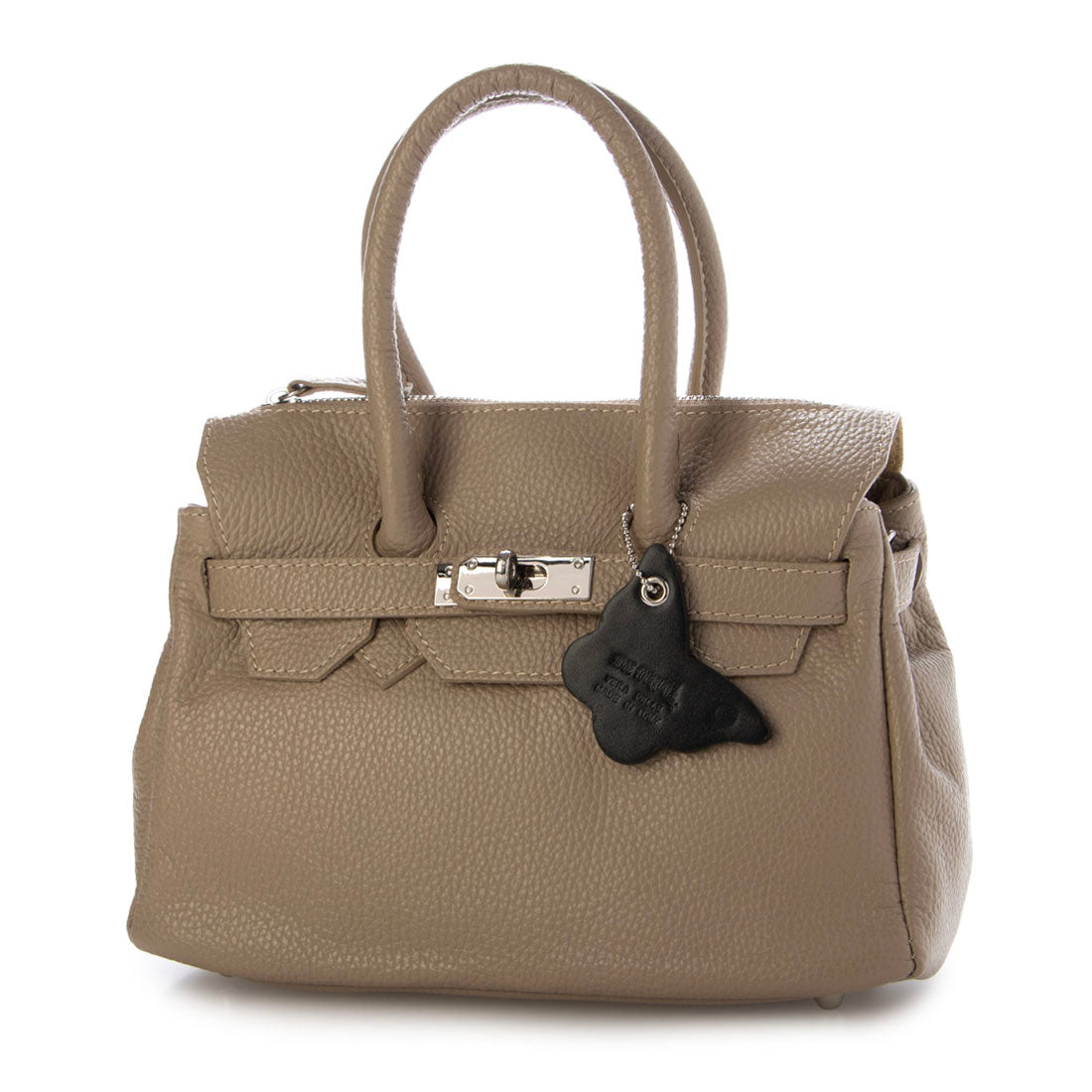 モードフルーレ MODE FOURRURE イタリアンカーフ金具付2WAYハンドバッグ （グレージュ） グレージュ