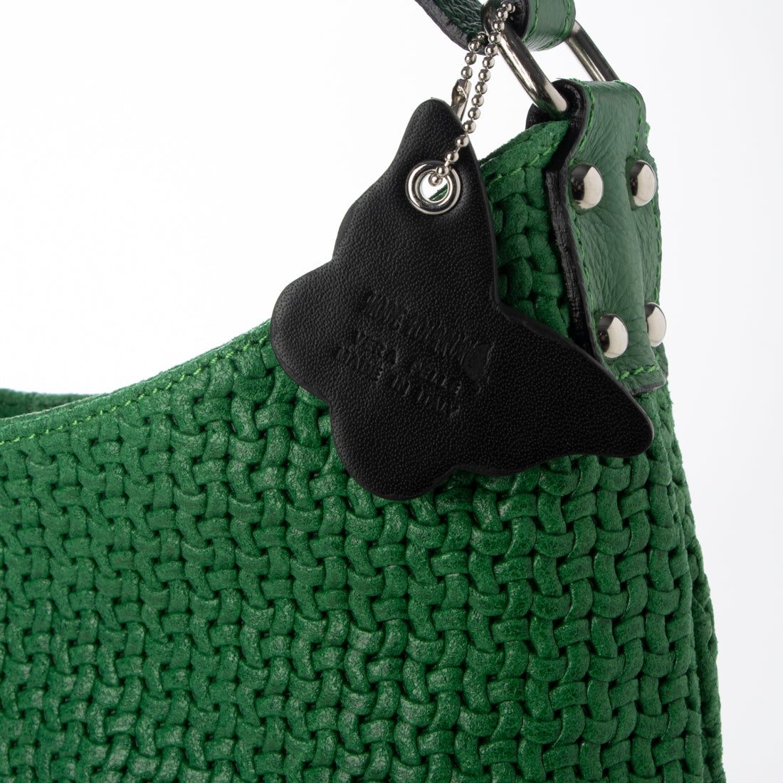 モードフルーレ MODE FOURRURE イタリアンカーフメッシュ型押しワンショルダーバッグ