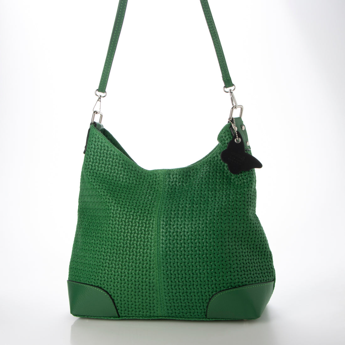 モードフルーレ MODE FOURRURE イタリアンカーフメッシュ型押しワンショルダーバッグ