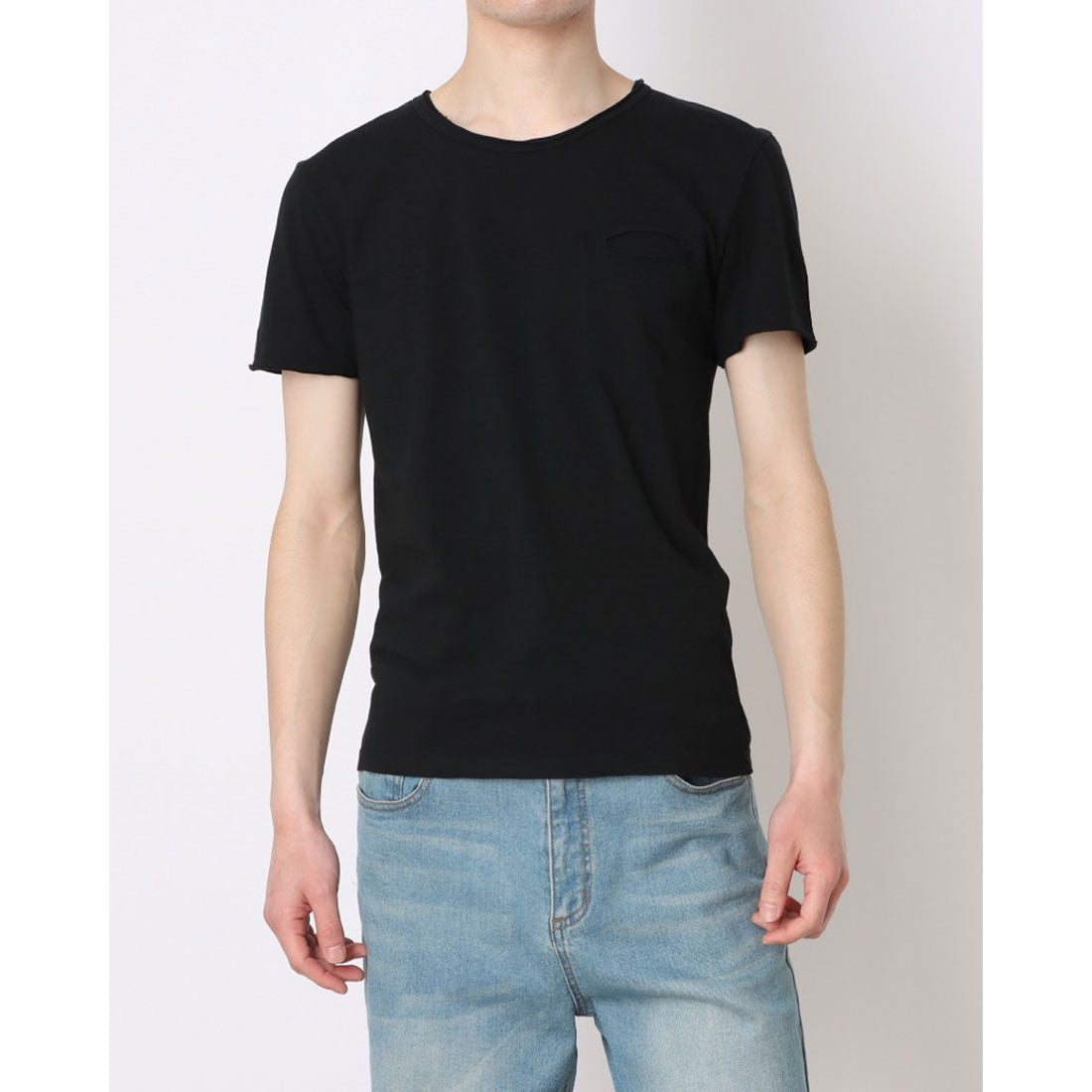 モードフルーレ MODE FOURRURE イタリア製メンズTシャツ （ブラック） ブラック