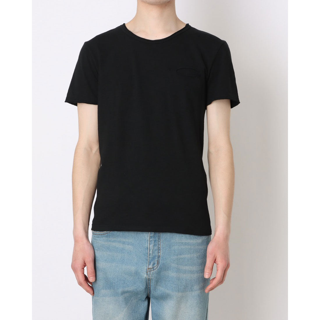 モードフルーレ MODE FOURRURE イタリア製メンズTシャツ （ブラック） ブラック