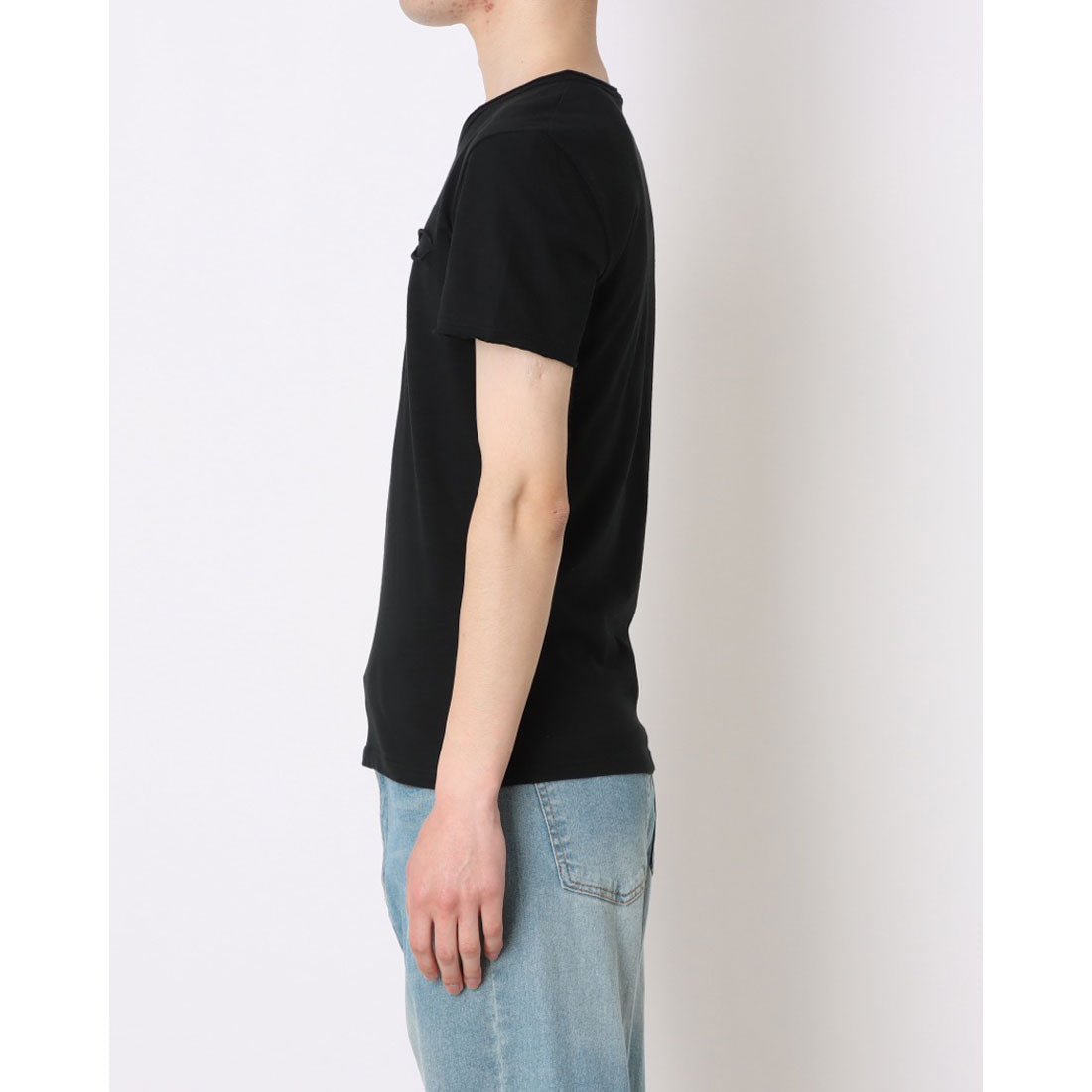 モードフルーレ MODE FOURRURE イタリア製メンズTシャツ （ブラック） ブラック