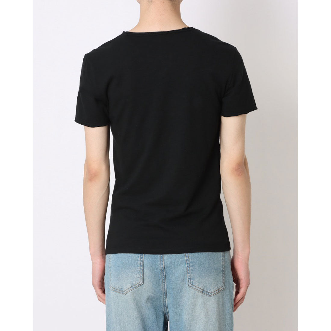 モードフルーレ MODE FOURRURE イタリア製メンズTシャツ （ブラック） ブラック