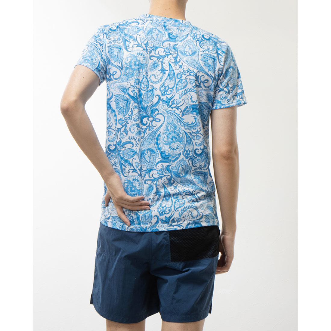 モードフルーレ MODE FOURRURE イタリア製Tシャツ （ブルー） ブルー