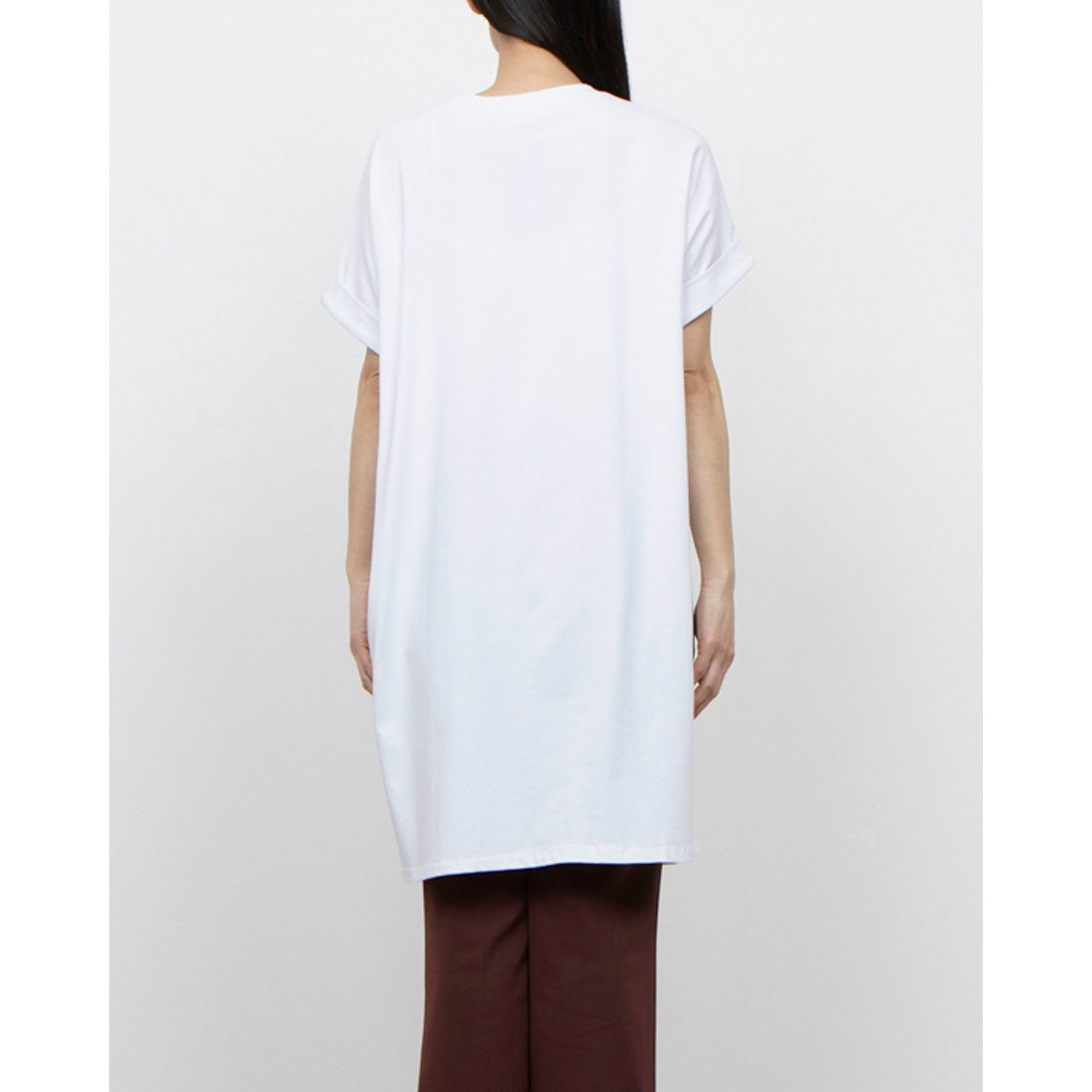 モードフルーレ MODE FOURRURE イタリア製ロングTシャツ （コーヒーガール） コーヒーガール