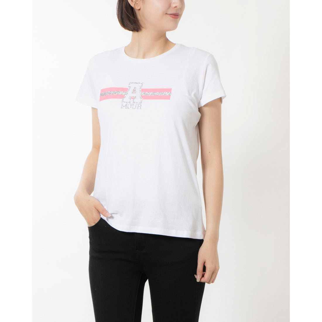 モードフルーレ MODE FOURRURE イタリア製コットンTシャツ,アムール