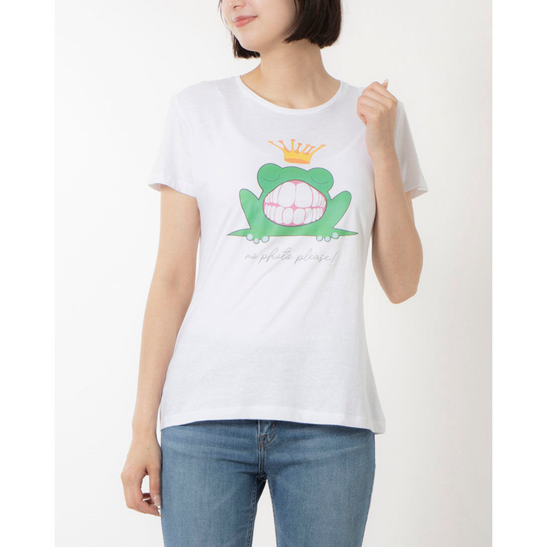 モードフルーレ MODE FOURRURE イタリア製コットンTシャツ,カエル