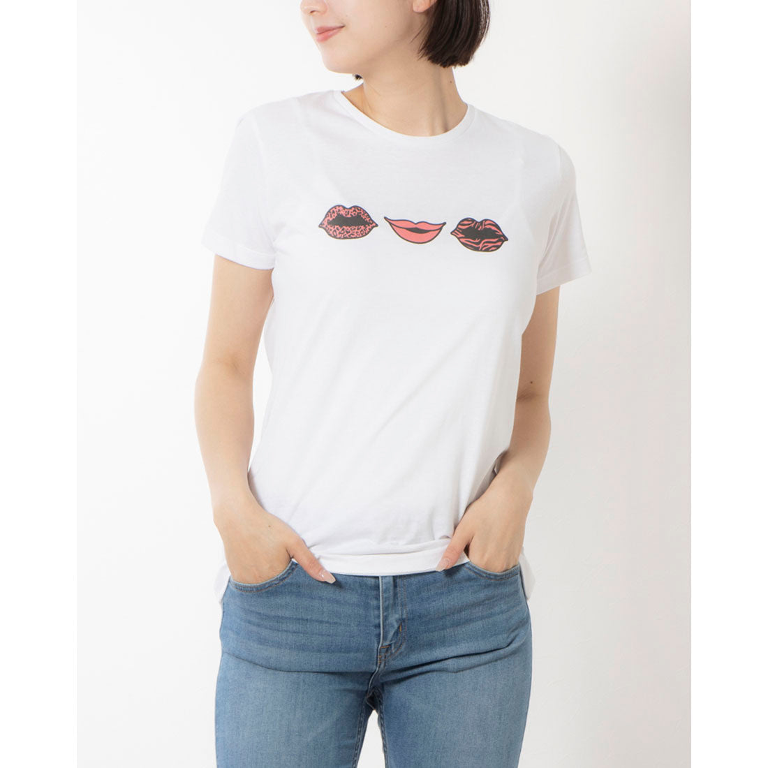 モードフルーレ MODE FOURRURE イタリア製コットンTシャツ （リップ） リップ