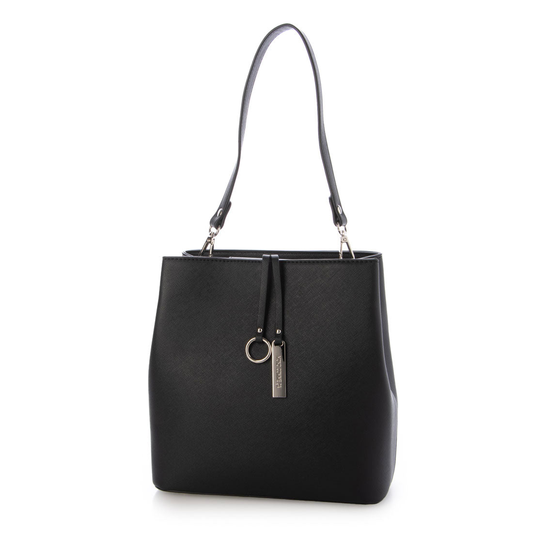 モノコムサ MONO COMME CA 〔モノコムサ〕 ロゴプレート ミニバッグ （ブラック） ブラック