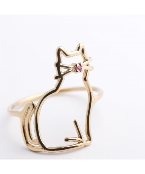 アリータ ALIITA ALIITA リング MIAU ZAFIRO ROSA RING キャット （YELLOW-GOLD-9KT） YELLOW-GOLD-9KT