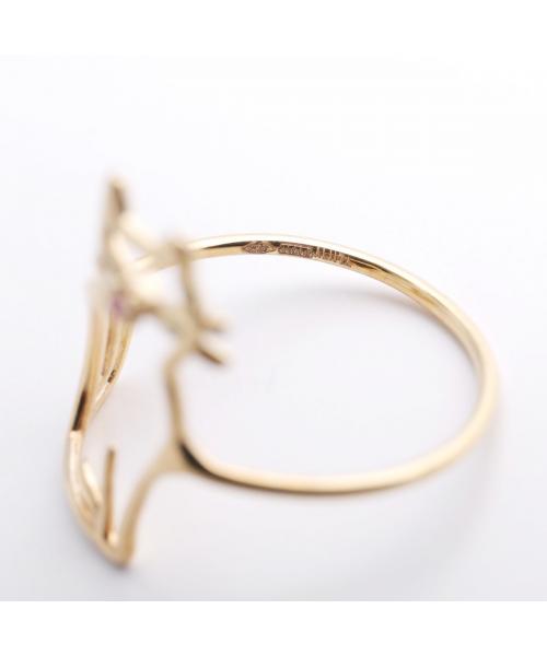 アリータ ALIITA ALIITA リング MIAU ZAFIRO ROSA RING キャット （YELLOW-GOLD-9KT） YELLOW-GOLD-9KT