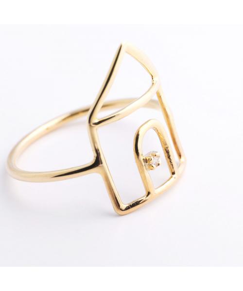 アリータ ALIITA ALIITA リング CASITA BRILLANTE RING ハウス （YELLOW-GOLD-9KT） YELLOW-GOLD-9KT