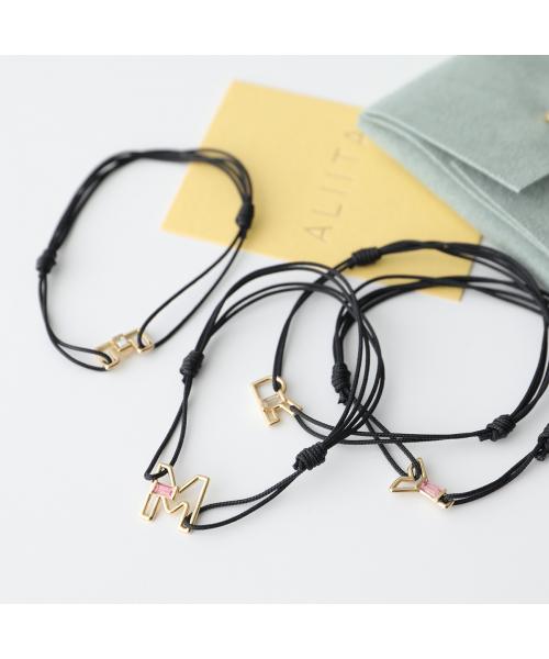 アリータ ALIITA ALIITA ブレスレット LETRA CORD BRACELET イニシャル