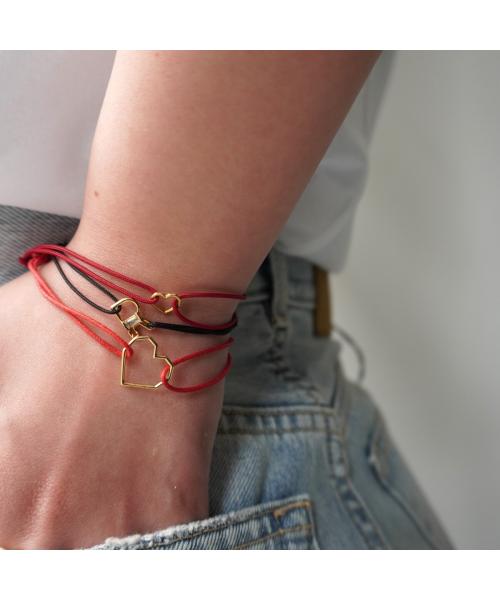 アリータ ALIITA ALIITA ブレスレット LETRA CORD BRACELET イニシャル （Y/YELLOW-GOLD/BLACK） Y/YELLOW-GOLD/BLACK