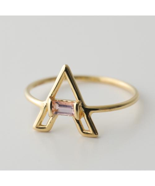 アリータ ALIITA ALIITA リング LETRA RING 指輪 イニシャル （K-AM.V/J1000/YELLOW-GOLD） K-AM.V/J1000/YELLOW-GOLD