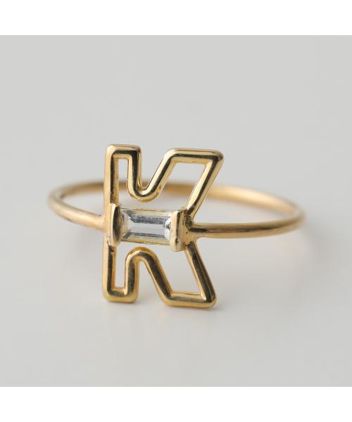 アリータ ALIITA ALIITA リング LETRA RING 指輪 イニシャル （K-AM.V/J1000/YELLOW-GOLD） K-AM.V/J1000/YELLOW-GOLD