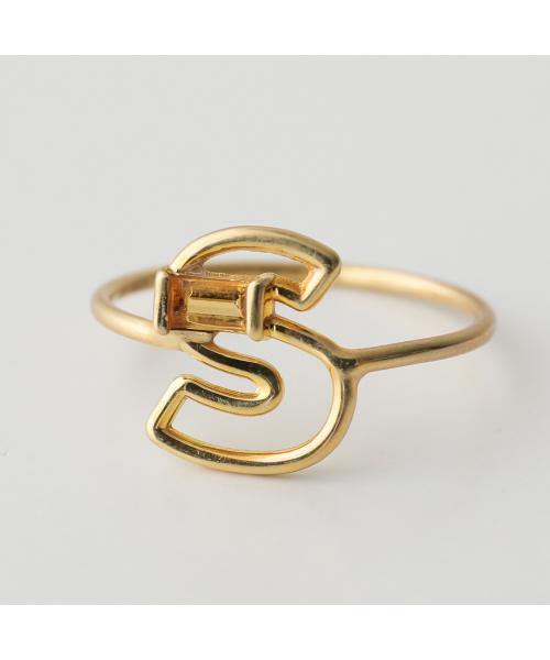 アリータ ALIITA ALIITA リング LETRA RING 指輪 イニシャル （K-AM.V/J1000/YELLOW-GOLD） K-AM.V/J1000/YELLOW-GOLD