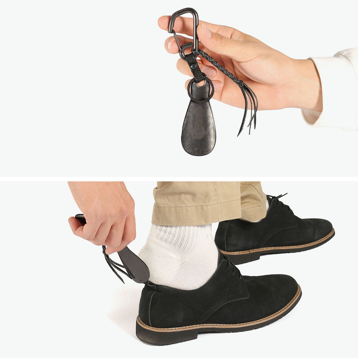 ミスターオリーブ イーオーアイ MR.OLIVE E.O.I シューホーン 携帯用 靴べら 真鍮 レザー キーリング カラビナ ブランド おしゃれ 日本製 POLISHED STEER LEATHER BRASS SHOE HORN KEY RING ME361 【返品不可商品】 （BRASS） BRASS