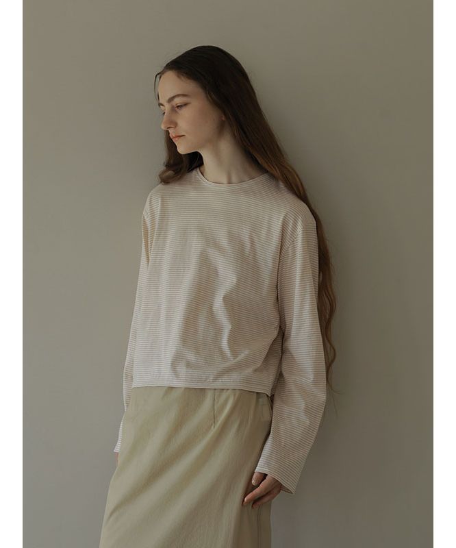 エトレトウキョウ ETRE' TOKYO コンパクトボーダートップス （BEIGE） BEIGE
