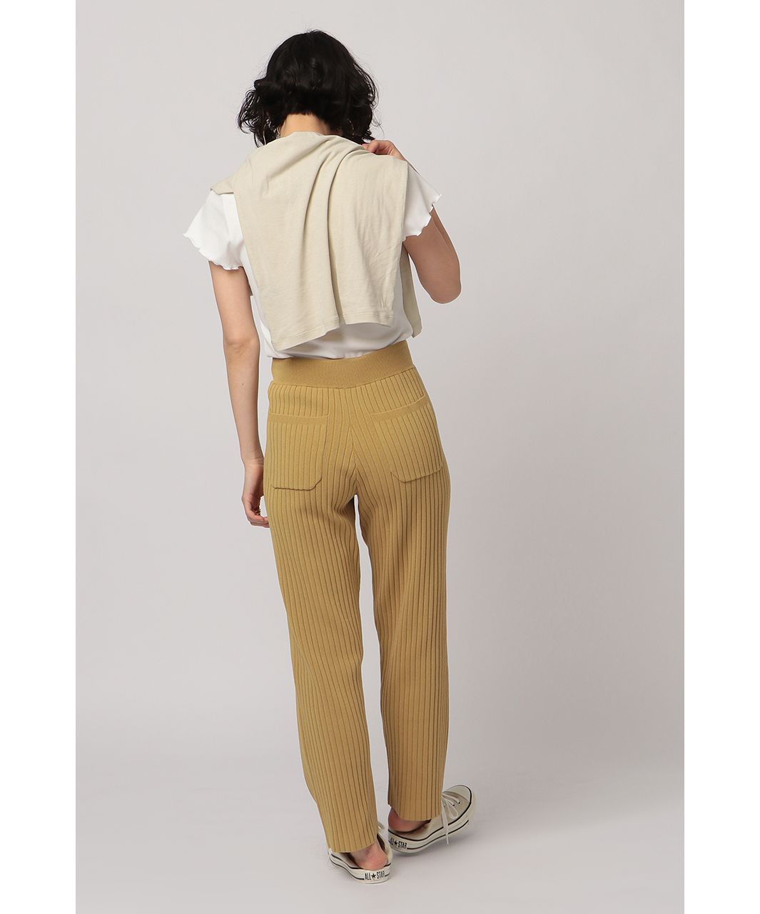 エトレトウキョウ ETRE' TOKYO ランダムリブニットパンツ （MUSTARD） MUSTARD