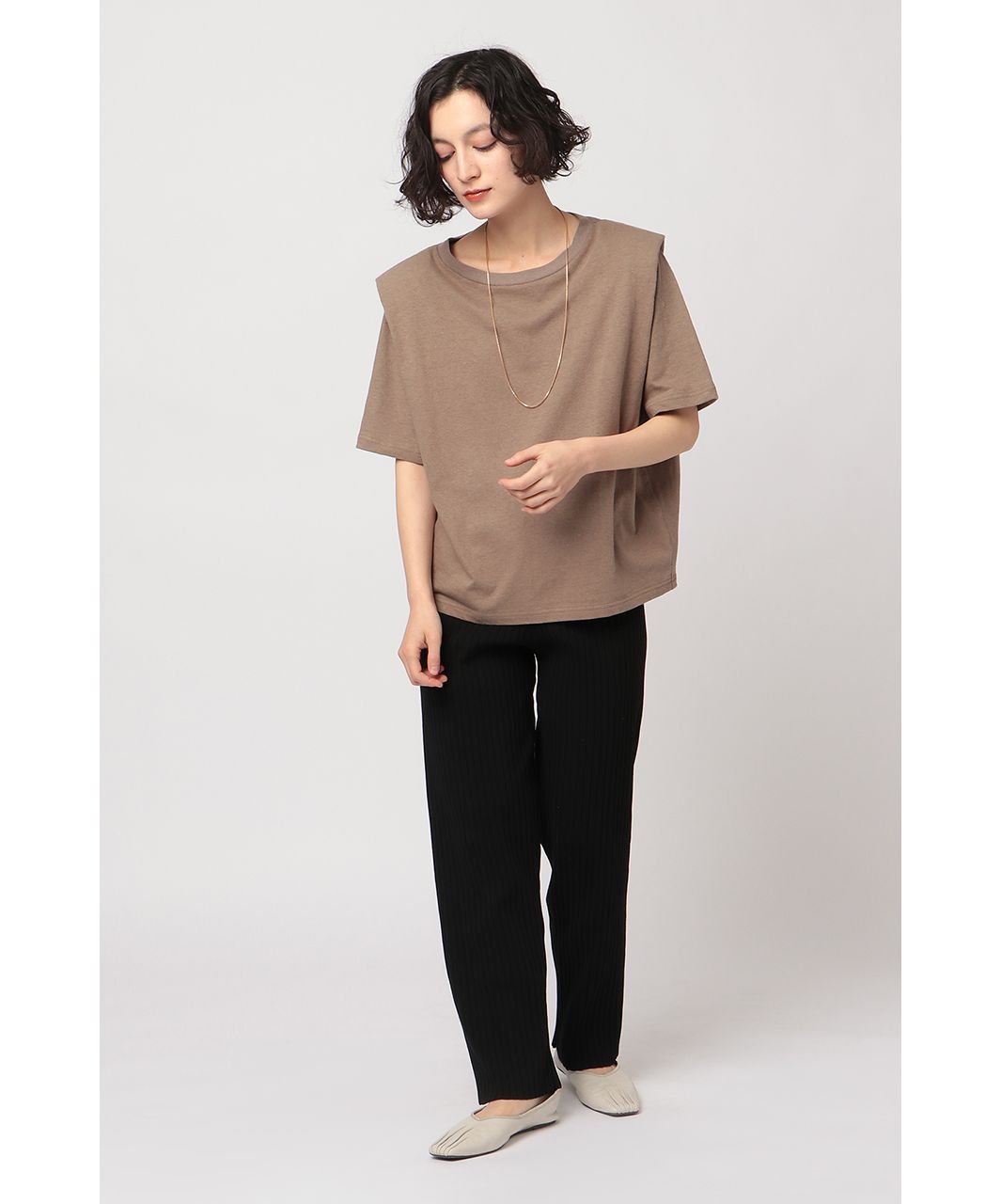 エトレトウキョウ ETRE' TOKYO ランダムリブニットパンツ （MUSTARD） MUSTARD