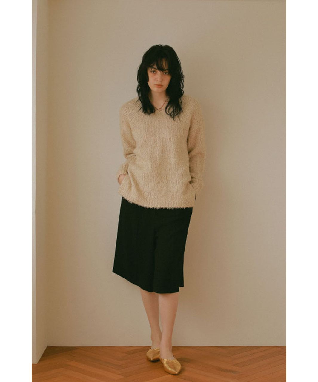 エトレトウキョウ ETRE' TOKYO ウールカシミヤスパンコールニット （CHARCOAL） CHARCOAL