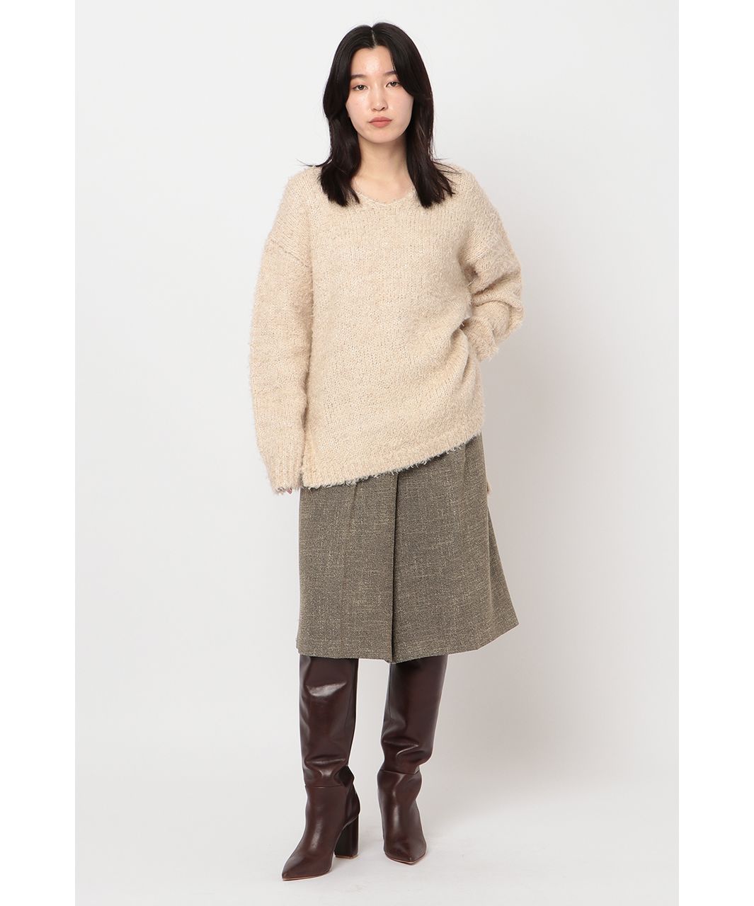 エトレトウキョウ ETRE' TOKYO ウールカシミヤスパンコールニット （CHARCOAL） CHARCOAL
