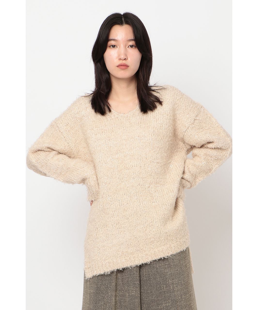 エトレトウキョウ ETRE' TOKYO ウールカシミヤスパンコールニット （CHARCOAL） CHARCOAL