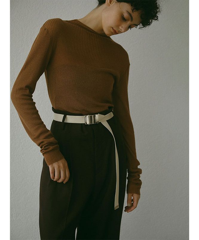 'ETRE TOKYO Shia Tight Rib Knit Pullover'