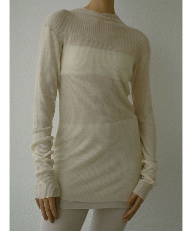 'ETRE TOKYO Shia Tight Rib Knit Pullover'