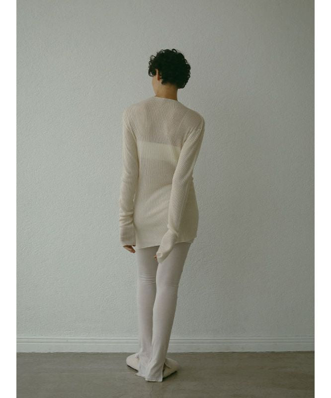 'ETRE TOKYO Shia Tight Rib Knit Pullover'