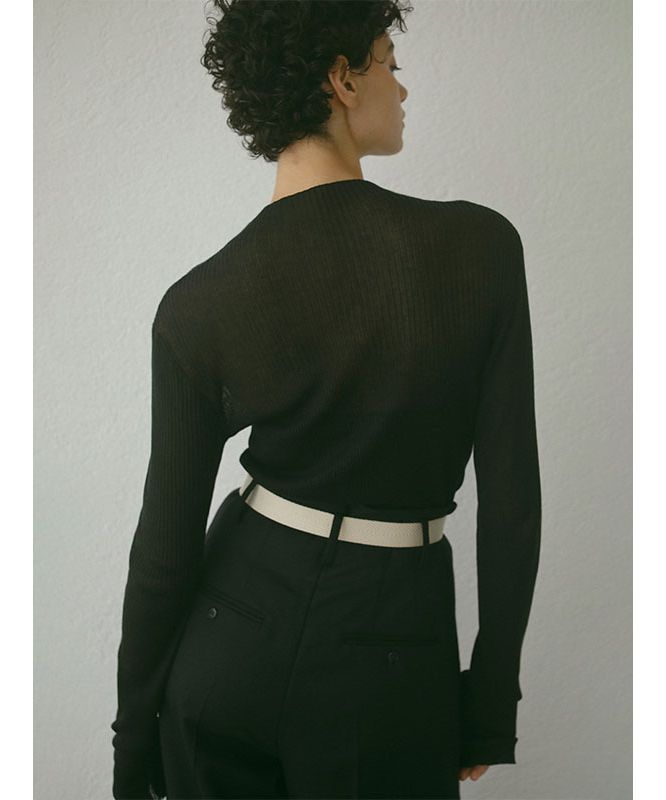 'ETRE TOKYO Shia Tight Rib Knit Pullover'