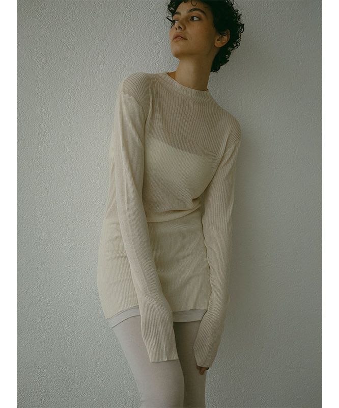 'ETRE TOKYO Shia Tight Rib Knit Pullover'