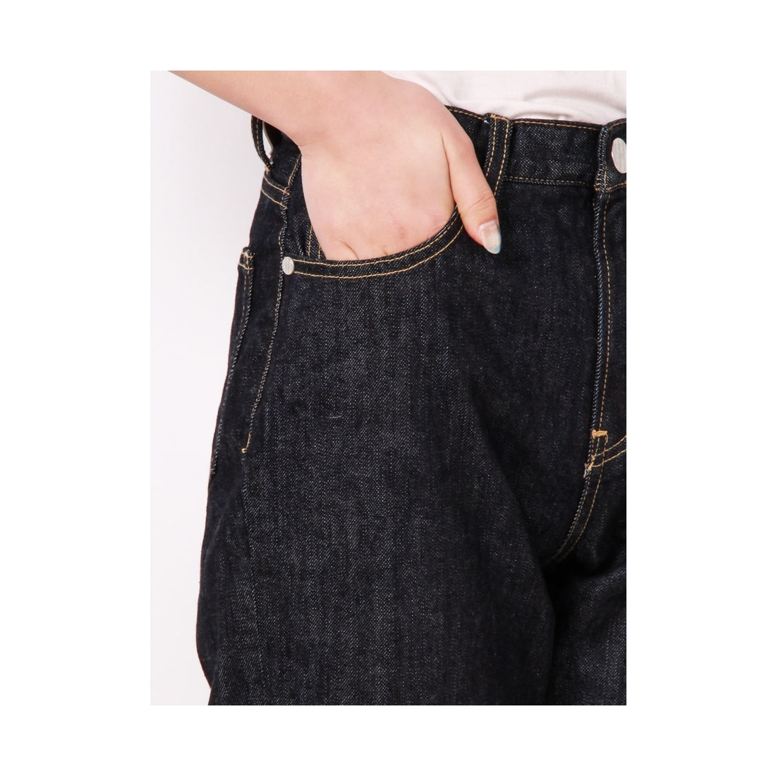 MURUA ヘムポイントルーズDENIMパンツ ブルー ブルー