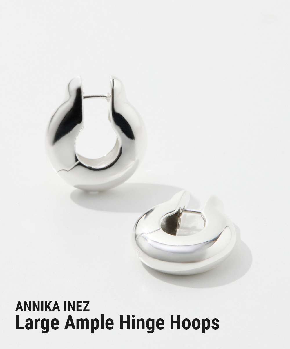 アニカイネズ ANNIKA INEZ アニカイネズ ANNIKA INEZ Large Ample Hinge Hoops ラージ アンプル ヒンジ フープ E943 LRG ピアス レディース アクセサリー シルバー （SILVER/シルバー） SILVER/シルバー