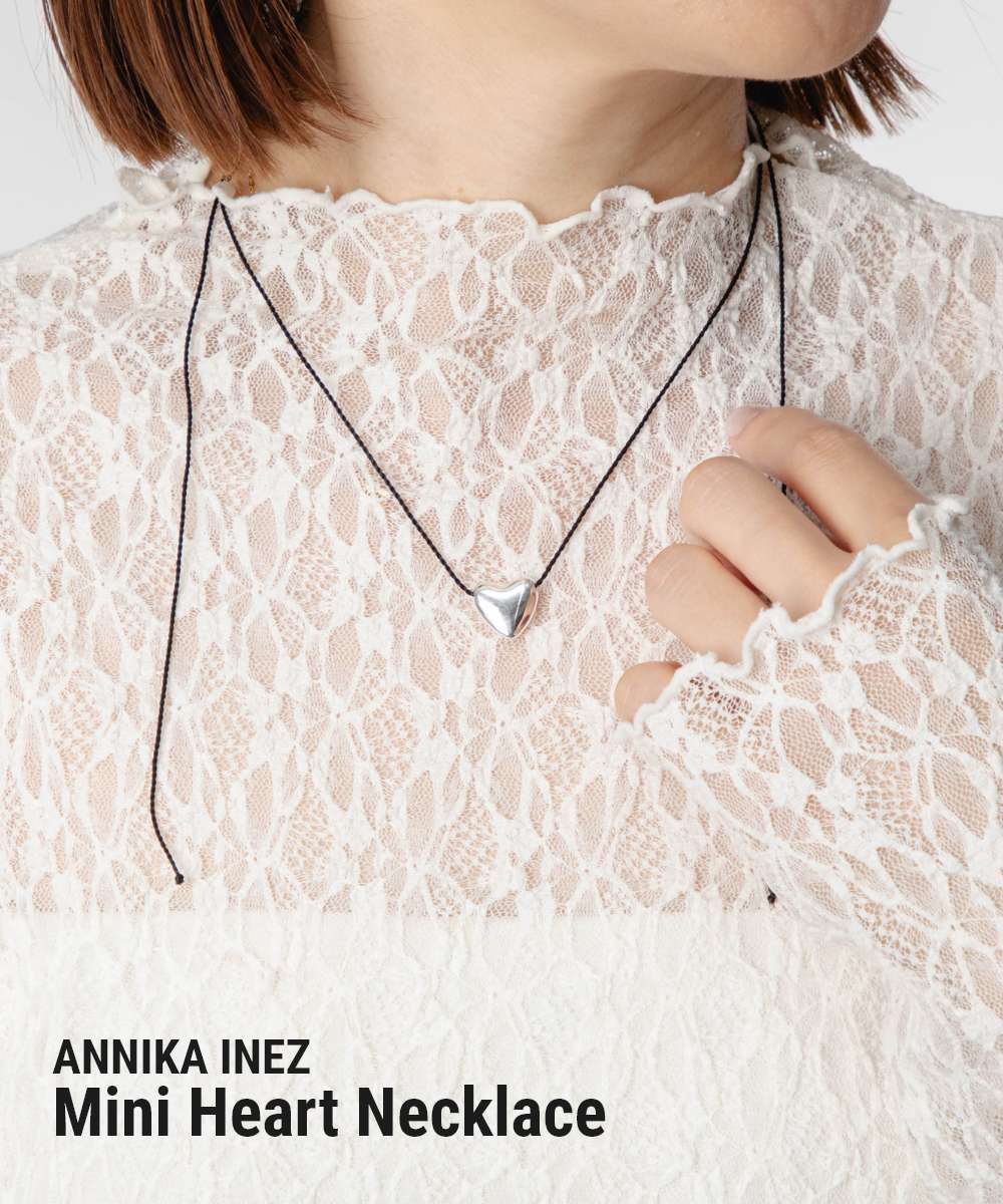 アニカイネズ ANNIKA INEZ アニカイネズ ANNIKA INEZ Mini Heart Necklace ミニ ハート 587 MINI ネックレス レディース アクセサリー シルバー （SILVER/シルバー） SILVER/シルバー