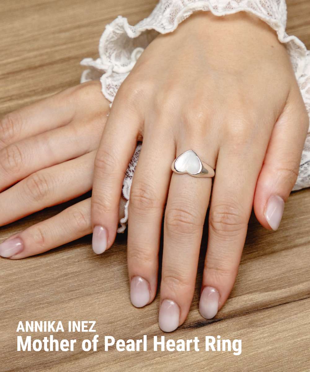 アニカイネズ ANNIKA INEZ アニカイネズ ANNIKA INEZ Mother of pearl heart ring マザーオブパール ハート R157 SML リング 指輪 レディース アクセサリー シルバー （MOTHER OF PEARL/マザーオブパール） MOTHER OF PEARL/マザーオブパール