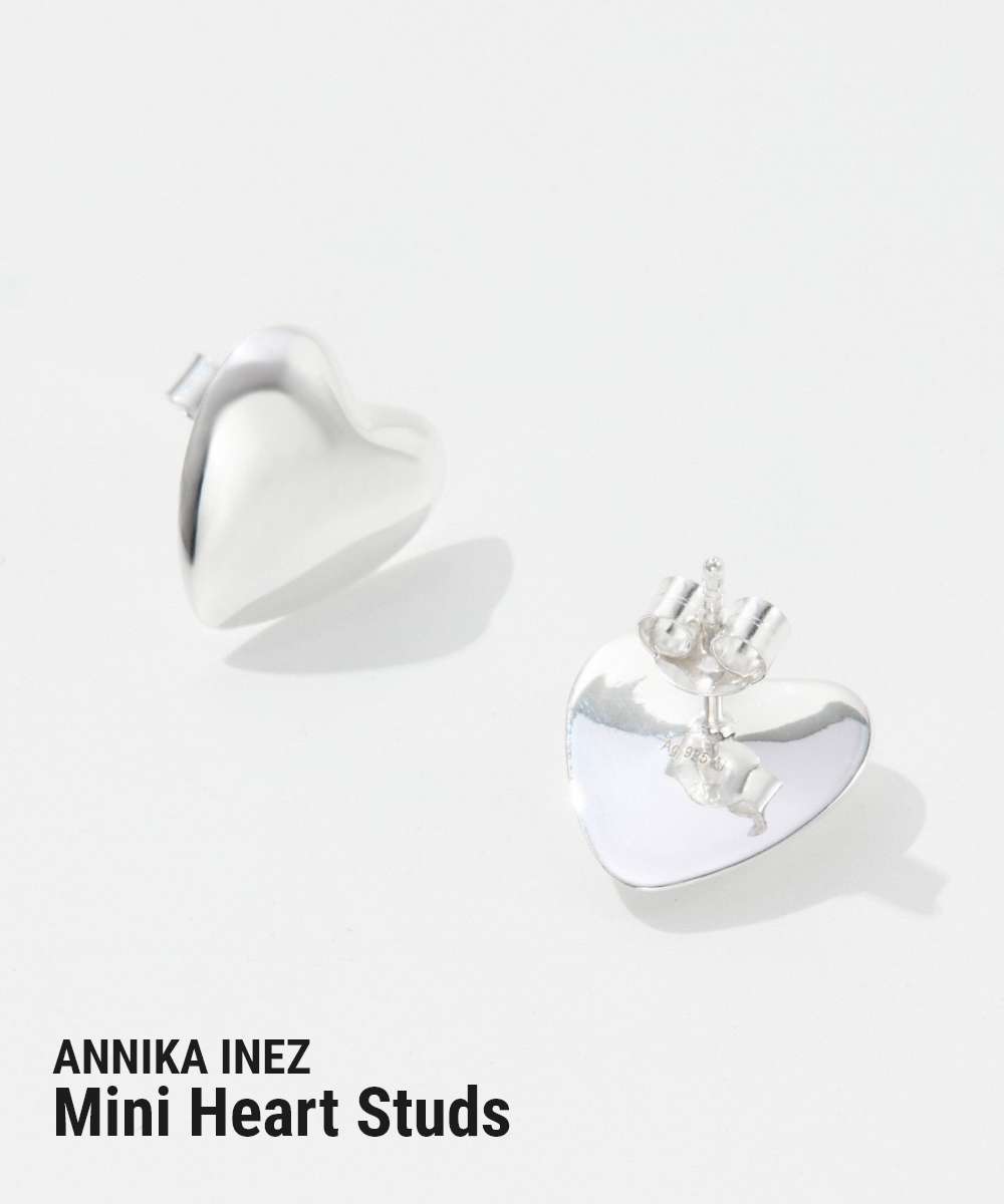 アニカイネズ ANNIKA INEZ アニカイネズ ANNIKA INEZ Mini Heart Studs ミニ ハート スタッズ E1008 ピアス レディース アクセサリー シルバー （SILVER/シルバー） SILVER/シルバー