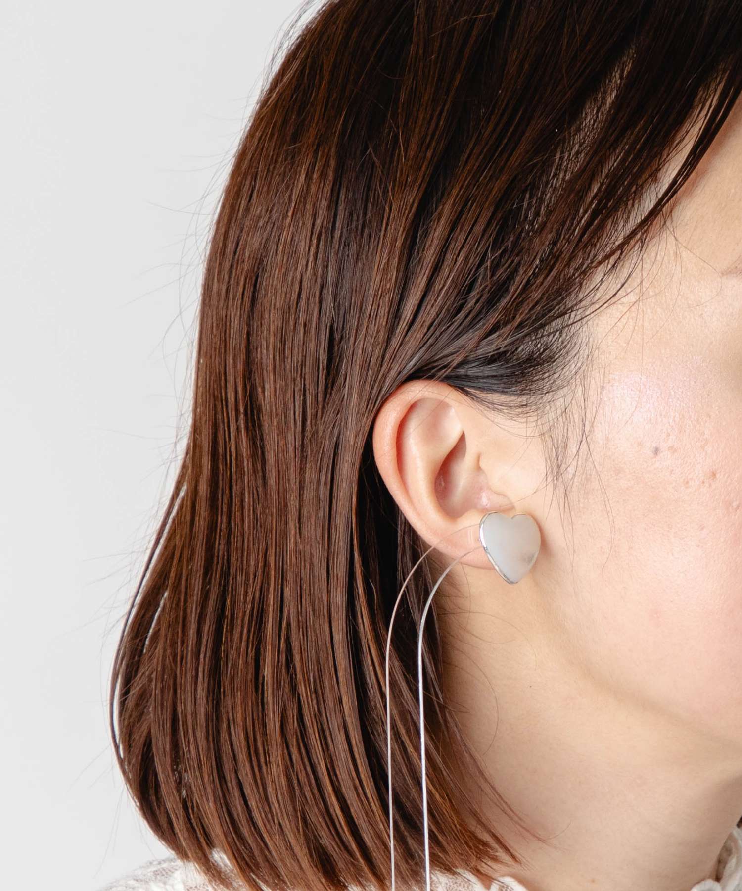 アニカイネズ ANNIKA INEZ アニカイネズ ANNIKA INEZ Mother of pearl heart pierced earrings マザーオブパール ハート E977 SML ピアス （SILVER/シルバー） SILVER/シルバー