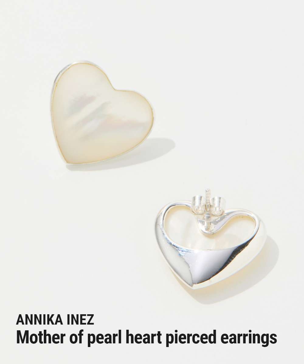 アニカイネズ ANNIKA INEZ アニカイネズ ANNIKA INEZ Mother of pearl heart pierced earrings マザーオブパール ハート E977 SML ピアス （SILVER/シルバー） SILVER/シルバー