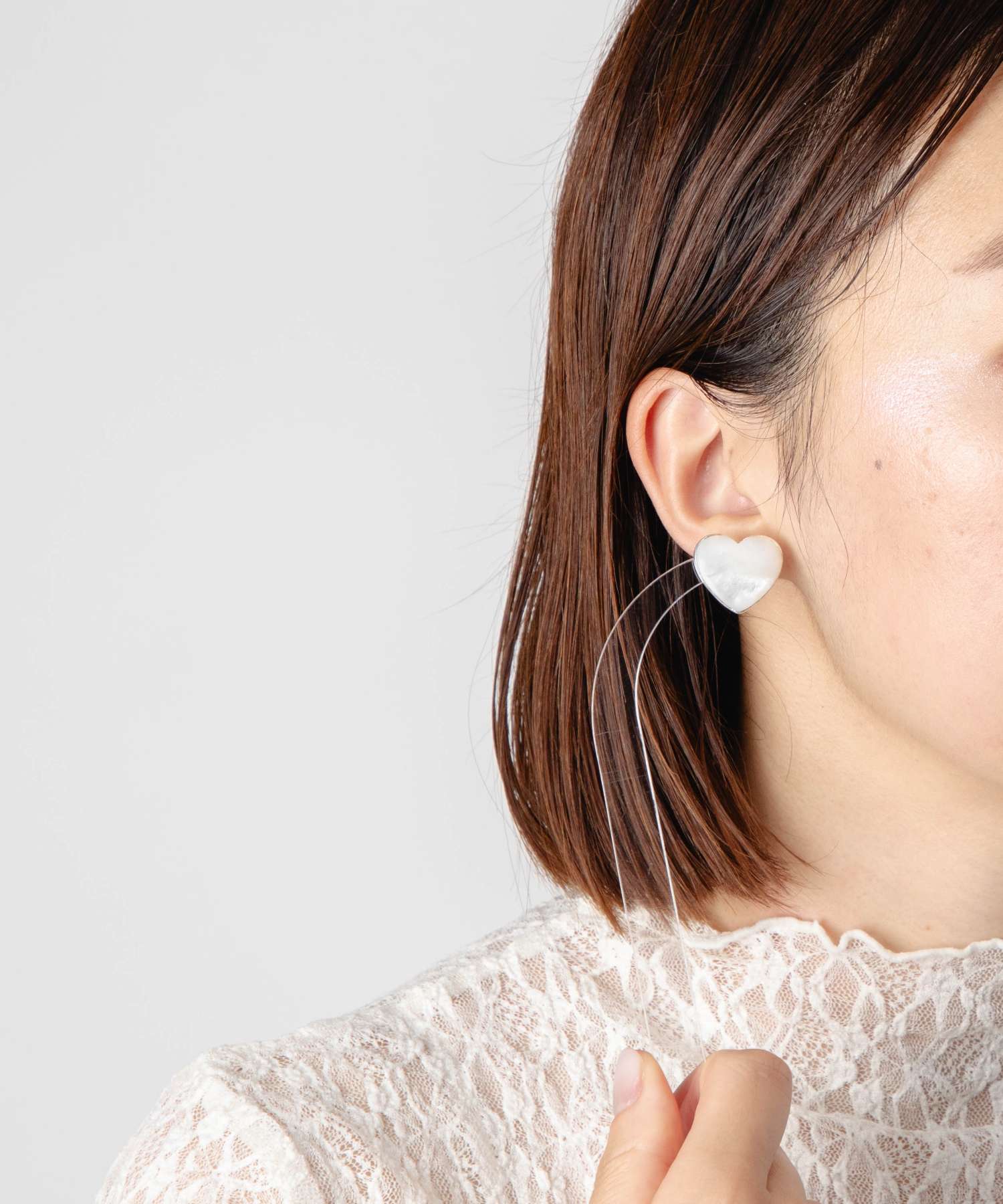 アニカイネズ ANNIKA INEZ アニカイネズ ANNIKA INEZ Mother of pearl heart pierced earrings マザーオブパール ハート E977 SML ピアス （SILVER/シルバー） SILVER/シルバー
